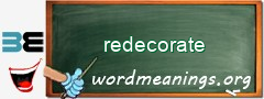 WordMeaning blackboard for redecorate